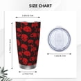 thumbnail image 4 of Cauagu Red Skulls Pattern 20oz Tumbler,Stainless Steel Vacuum Insulated Tumbler with Lid Insulated Coffee Mug Thermal Cup with Splash Proof Sliding Lid-Without Straw, 4 of 8