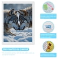 thumbnail image 3 of Diamond Art Kit for Adults, Snow Wolves Touching Noses Diamond Painting for Adults Beginners, 5D DIY Diamond Art Painting Kits, Colorful Diamond Painting Craft for Home Decor 12x16, 3 of 7