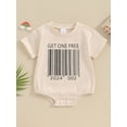 thumbnail image 3 of Bagilaanoe Newborn Baby Girl Boy Summer Rompers Letter Print Short Sleeve Bodysuits 3M 6M 12M 18M Infant Casual One Piece Short Jumpsuit, 3 of 8