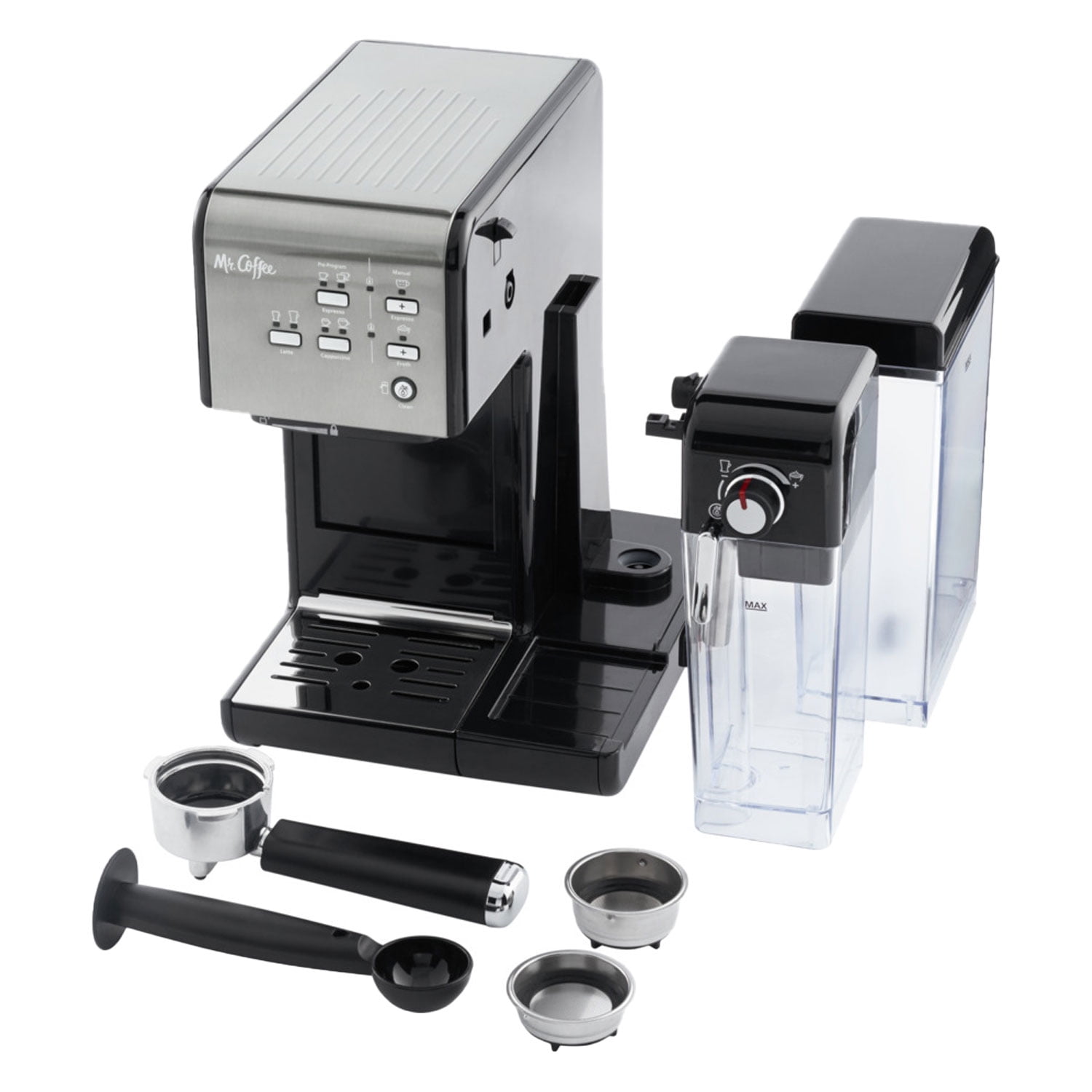 Black for sale online Mr Coffee BVMC-EM7000DS 19 Bar Programmable Espresso Maker Machine 