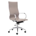 thumbnail image 1 of Brika Home High Back Faux Leather Office Chair in Taupe, 1 of 4