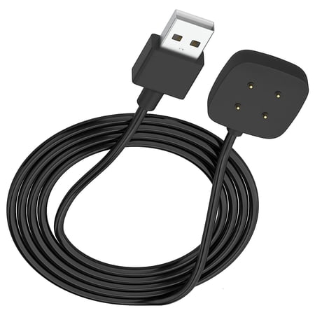 MYKOMI Charger Cable Compatible for Fitbit Versa4/Versa3/Sense2/Sense Smartwatch USB Charger Adapter Charge Cord Charging Dock