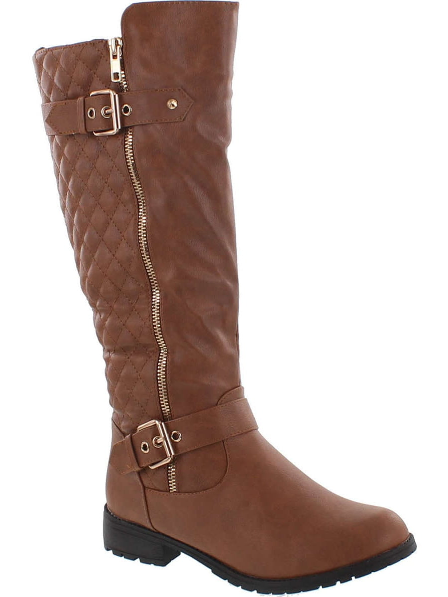 Top Moda - Top Moda Women's Bally-32 Knee High Quilted Leather Riding Boot - Walmart.com