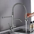 Kitchen Sink Faucet for Bar Farmhouse Commercial, Chrome Spring Pull