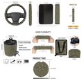 thumbnail image 6 of Qpednta 15Pcs Dark Camo Bow Seat Covers Set with Steering Wheel Cover, Includes Seat Belt Pads, Trash Can, Air Vent Pouch, Rear View Mirror Cover, Coasters, Keychain, Universal Fit, Accessories, 6 of 7