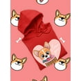 thumbnail image 3 of Cute Corgi Pup In A Basket Hoodie Women -Image by Shutterstock, Female Large, 3 of 4