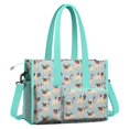 thumbnail image 2 of Teacher Tote Bag,Pug and Love Heart Teacher Utility Tote Bag,Large Work Tote Bags for Women with Multiple Pockets,Top Zipper Closure,13.8x10.6x6.7 Inch, 2 of 5