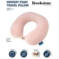 thumbnail image 2 of Brookstone Memory Foam Travel Neck Pillow for Vacations, Airplanes, Trains, Buses, and Cars, 2 of 7