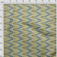 thumbnail image 3 of oneOone Cotton Poplin Fabric Chevron Kasuri Print Fabric BTY 56 Inch Wide, 3 of 4