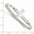 thumbnail image 2 of White Sterling Silver bracelet Bangle 4.2 mm Polished Cross Flexible, 2 of 2
