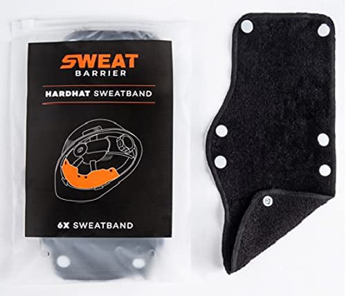 6 Pack Hard Hat Sweatband, Cotton 