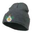 thumbnail image 2 of Snowman Christmas Ornament Embroidered Beanie - Grey OSFM, 2 of 5