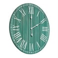 thumbnail image 5 of Elegant Designs 23" Large Wood Plank Coastal Rustic Wall Clock, Dark Aqua Wash, 5 of 8