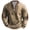 Khaki, variant on Mens Western Sweatshirts Aztec Cowboy Hoodies Long Sleeve 1/4 Zip Ethnic Pullover Jacket Fleece Stand Collar Tops-Blue XL