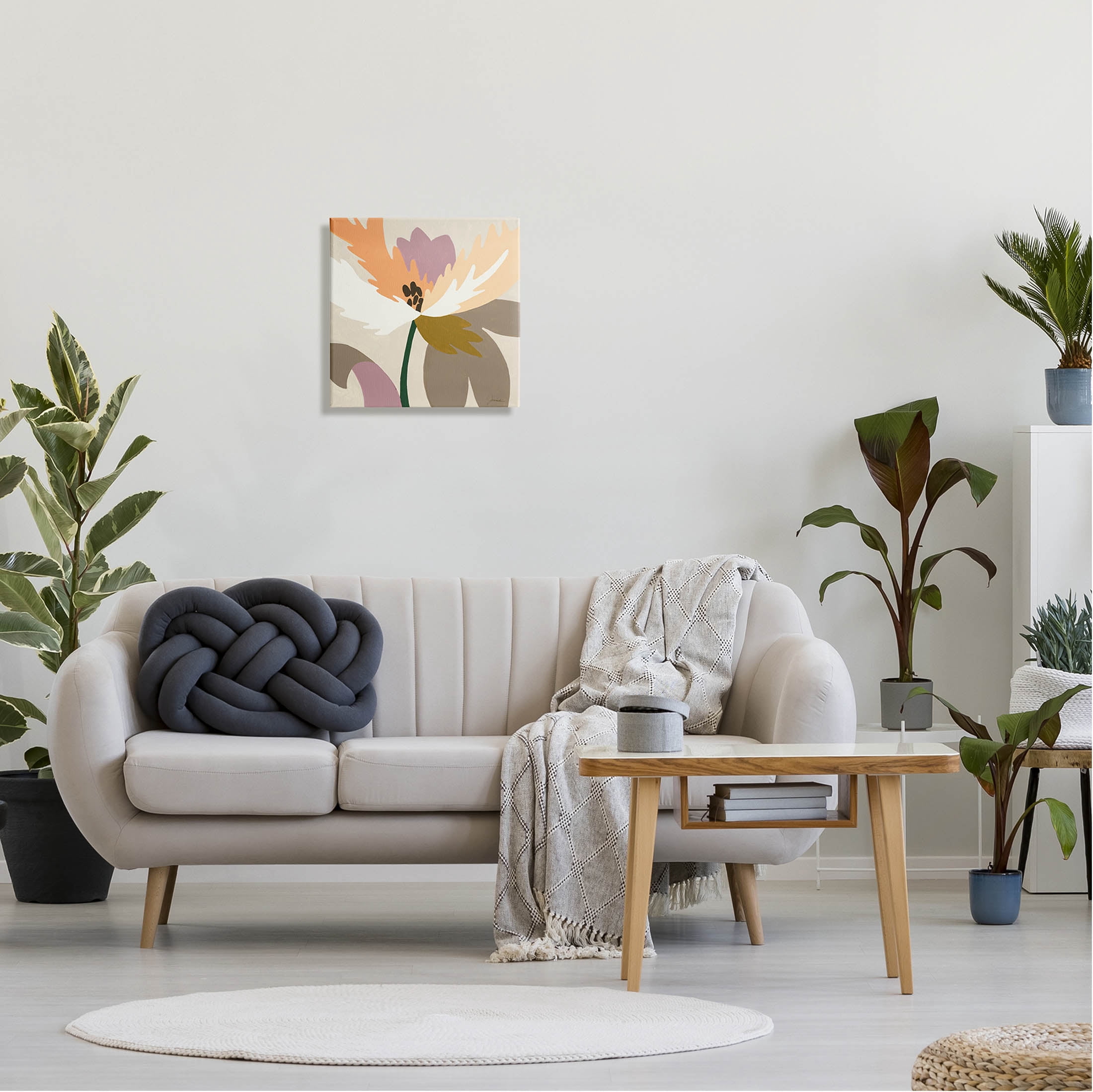 Stupell Industries Geometric Flower Petal Shapes Graphic Art Gallery Wrapped Canvas Print Wall Art, Design by Liz Jardine
