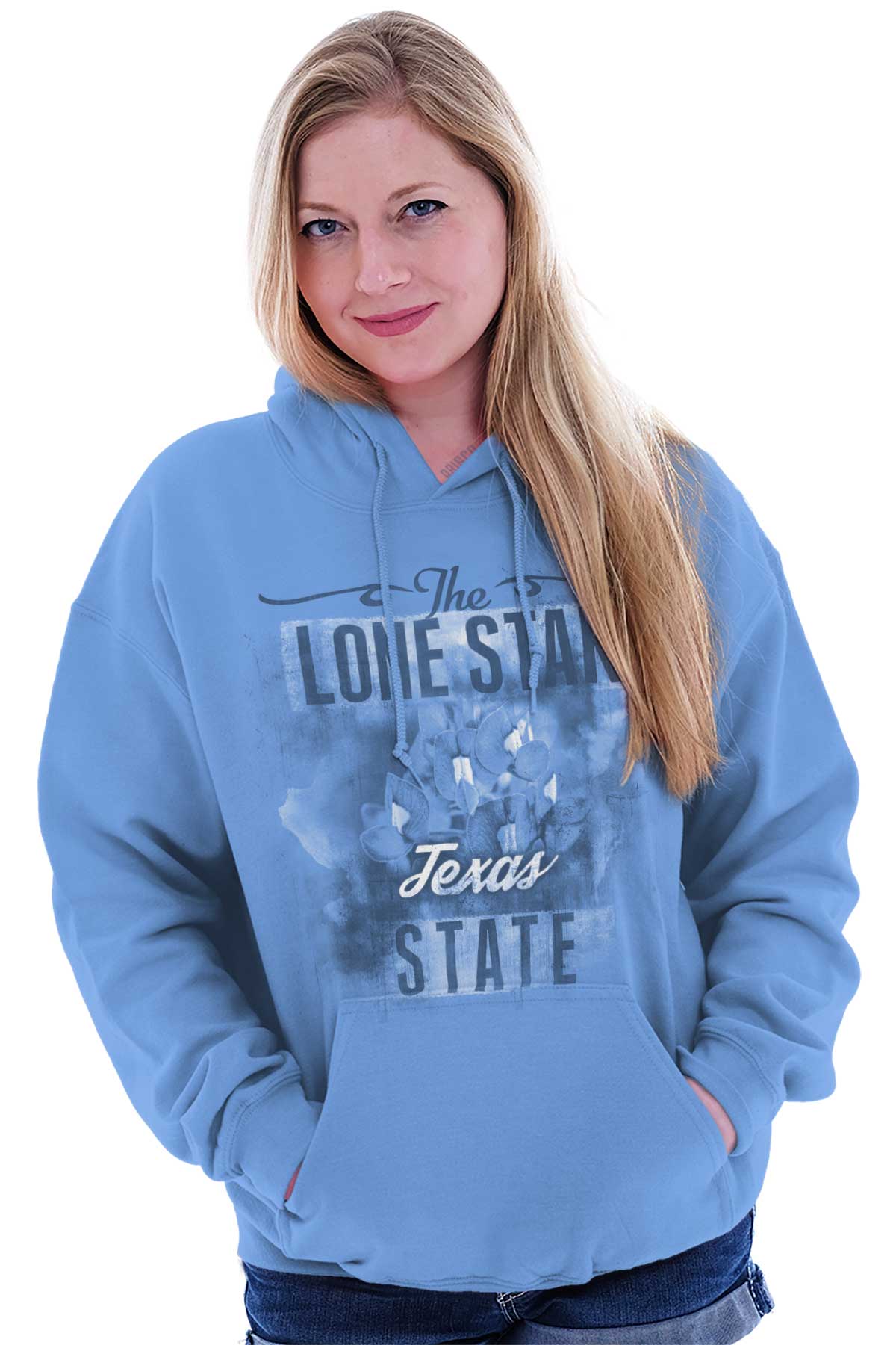 Texas Cute TX State Flower Souvenir Hoodie Sweatshirt Women Brisco Brands S - image 3 of 6