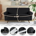 thumbnail image 5 of Timeles 1 Piece Stretch Loveseat Sofa Covers Non Slip Couch Covers Soft Jacquard Sofa Slipcover Washable Furniture Protector with 2 Throw Pillow Covers (2 Seater, Black), 5 of 7