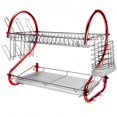 thumbnail image 1 of 16 in. Two Shelf Iron Wire Dish Rack, Red, 1 of 1