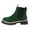 Green, variant on Suede Chelsea Boots Women Slip on Elastic Lug Sole Chunky Heel Fall Winter Fashion Short Ankle Booties