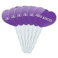 thumbnail image 1 of Jane Austen Heart Love Cupcake Picks Toppers - Set of 6, 1 of 1
