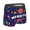 thumbnail image 3 of Balery Happy Mardi Gras Men's Boxer Briefs, Soft and Breathable Cotton Underwear with nylon Waistband-Medium, 3 of 9