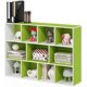 thumbnail image 1 of Estantería Abierta Reversible de 11 Cubos, Blanco con Verde, 1 of 7