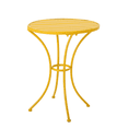 thumbnail image 5 of Tcbosik 3-Piece Bistro Set, Outdoor Metal Conversation Set, 24" Round Table and 2 Armchairs, for Porch, Lawn, Garden, Backyard, Yellow, 5 of 11