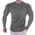 thumbnail image 4 of Gephdiin Compression Shirt Men Workout Shirts for Men Fitness Sports Quick Frying Long Sleeve T Shirt Tight Elastic Bottoming Top Mens Shirts Mens T-Shirts Polyester C M, 4 of 6