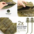 thumbnail image 5 of Speed Track Tactical Christmas Stocking, with Flag Patch MOLLE Webbing, Zip Pocket, MOLLE Clips, Gift for Veterans Military Patriotic and Outdoorsy People, Woodland Green, 5 of 8