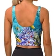 thumbnail image 3 of Lsque Corals and Tropical Fish Printed Women'S Sports Bra, Compression, Moisture Wicking, High-Impact Sports Bra For Women,Supportive sports bra-Medium, 3 of 9