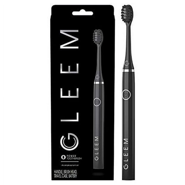 Gleem Electric Toothbrush, Battery Powered, Soft Bristles, Black