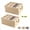 Beige, variant on 2 pack canvas storage box set with transparent lid for clothes or bedding storage, Beige