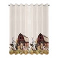 thumbnail image 2 of nqOlkjepod Outdoor Curtains for Patio Waterproof, Farm Cow Pig Outdoor Privacy Panels Grommet, Farmhouse Animals Retro Fench Wood Bran Blackout Outside Curtains for Porch/Cabana 54"x84", 2 Panels, 2 of 8