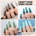 thumbnail image 4 of 48PCS nail polish set 20 color green black semi permanent gel nail set, with UV LED nail light base finish and gold silver glitter paint set nail art decoration sticker set nail salon home DIY set, 4 of 9