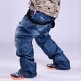 thumbnail image 1 of Pantalones de esquí de vaquero de invierno Pantalones de esquí dobles de snowboard para hombre Pantalones de esquí gruesos y cálidos, 1 of 1