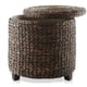 thumbnail image 4 of Puff de almacenamiento redondo de 45 cm Casafield de jacinto de agua, 4 of 8