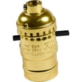 thumbnail image 2 of HQRP ON-OFF Lamp Holder, E26 Bulb Light Socket, for Floor and Table Lamps, DIY Project, 1/8 IP Threads, UL Listed, 2 of 7