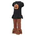 thumbnail image 2 of Baby-Girls 2 Piece Halloween Pumpkin Ruffled Pants Outfit (6t), 2 of 5