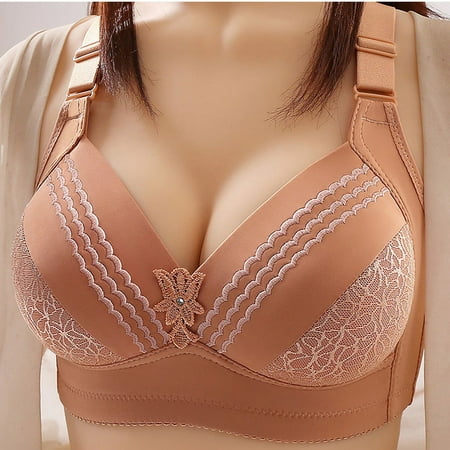 Xdegoge Deals of The Week Bras for Women High Support No Underwire Seamless Bras Push Up Full Coverage Bras Plus Size Thin Breathable Mesh Underwear Ladies Bras Lingerie Clearance Past Orders