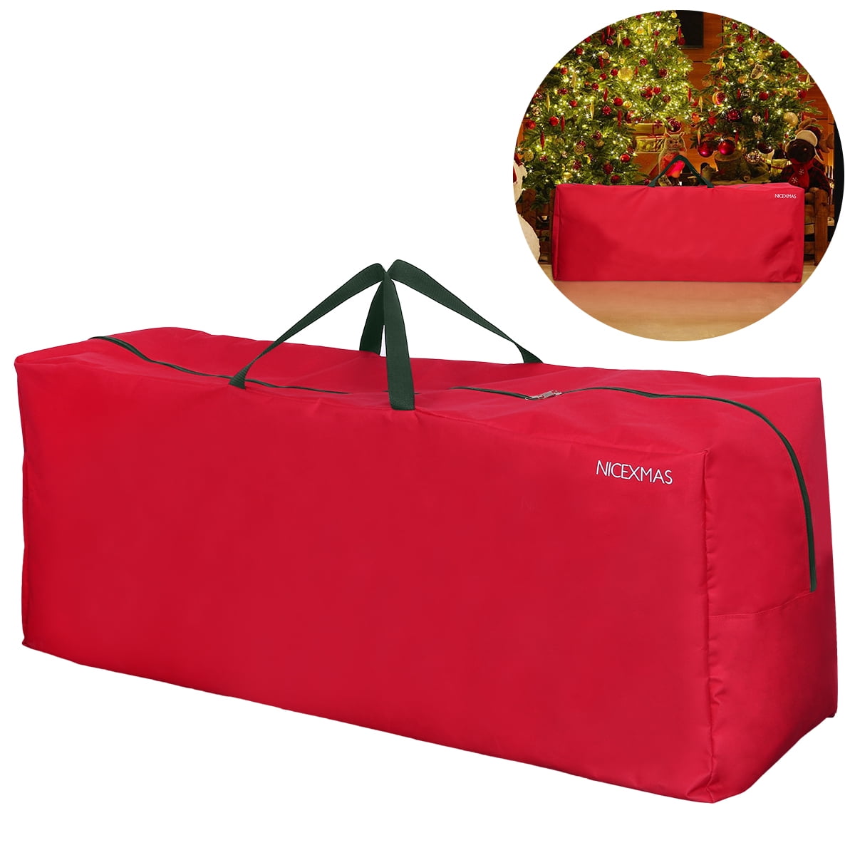 NICEXMAS Holiday Christmas Tree Storage Bag Roomy Zippered Bag for