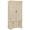 Beige, variant on Maklaine Bedroom Armoire in Cherry with Hanging Rod and Drawers
