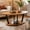 Red Brown-Oval, variant on Manxile Small Round Side Table, 3-Tier Waist Circular End Table with Storage Shelf, Compact Tea Sofa Side Table Small Spaces, Round Corner Coffee Table for Living Room Bedroom,Red Oak