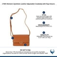 thumbnail image 5 of CTM  Synthetic Leather Adjustable Crossbody with Flap Closure (Women), 5 of 5