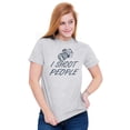 thumbnail image 3 of I Shoot People Camera Photography Pun Plus Size Crewneck Graphic Tee Shirt Brisco Brands 3X, 3 of 4