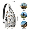 thumbnail image 5 of Sling Backpack,Vintage Halloween Pattern Sling Bag with Water Bottle Holder,Waterproof Sling Bag for Men/Women with Headphone Jack for Hiking,Travel, 5 of 6