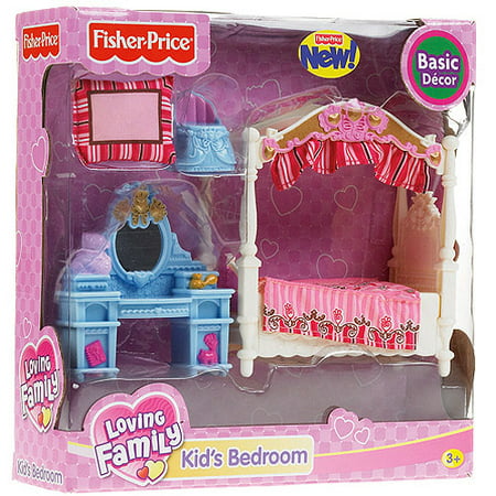 fisher-price loving family dollhouse: kids bedroom - walmart