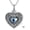 Celtic Blue Heart, variant on Cremation Urn Necklace, 925 Sterling Silver Ashes Jewelry with Funnel Kit for Women