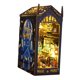 thumbnail image 3 of de rincón de libros, de casa en miniatura DIY, regalos de cumpleaños, rompecabezas de madera 3D con luces para niños y niñas, sala de estar,, 3 of 7