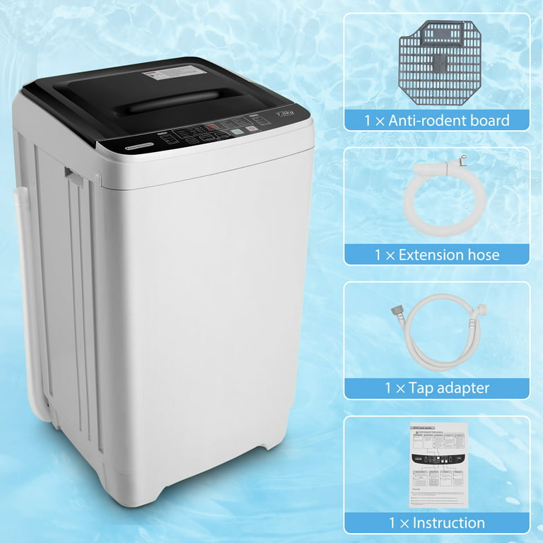 Himimi 4 Cubic Feet Cu. ft. Portable Washer & Dryer Combo in White-Blue US01+WWMB005539_1_US