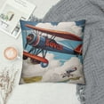 thumbnail image 2 of Nawypu Pillow Covers Biplane Bon Voyage Throw Pillow Covers Square Pillow Case Sofa/Couch Cushion Covers Zipper Pillow Protector for Bedroom Living Room, 2 of 5